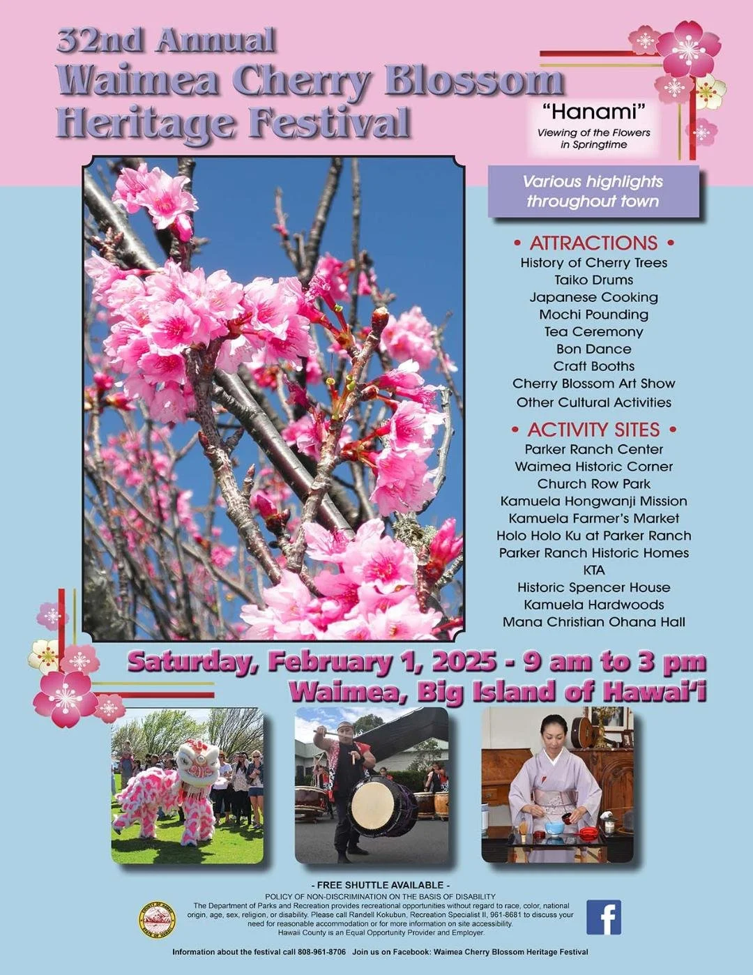 32nd Waimea Cherry Blossom Heritage Festival — Waimea Community
